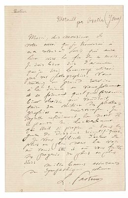 SCIENCE AND MEDICINE - PASTEUR Louis (1822 - 1895) - Autograph letter signed