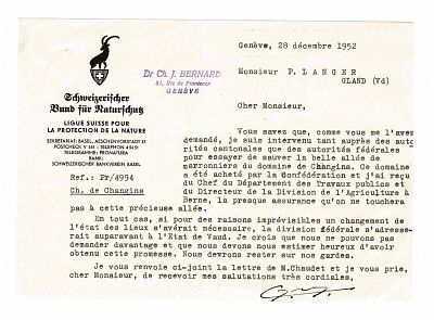 SCIENCE AND MEDICINE - BERNARD Charles Jean (1876 - 1967) - Typed letter signed