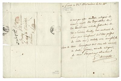 SCIENCE AND MEDICINE - PARMENTIER Antoine (1737 - 1813) - Autograph letter signed