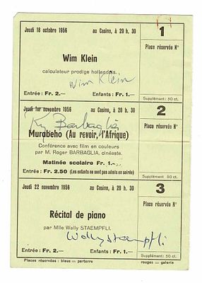 SCIENCE AND MEDICINE - KLEIN Wim (1912 - 1996) - Autograph dedication signed