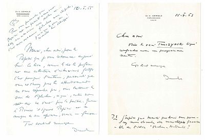 SCIENCE AND MEDICINE - DEMOLE Victor (1887 - 1974) - Autograph letter signed
