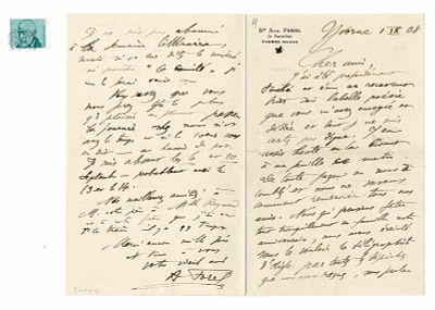 SCIENCE AND MEDICINE - FOREL Auguste (1848 - 1931) - Autograph letter signed