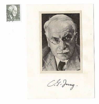 SCIENCE AND MEDICINE - JUNG Carl Gustav Emil (1875 - 1961) - Signed printed photograph