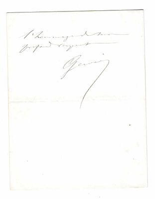SCIENCE AND MEDICINE - GERVAIS Paul (1816 - 1879) - Autograph letter signed