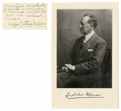 SCIENCE AND MEDICINE - MARCONI Guglielmo (1874 - 1937)