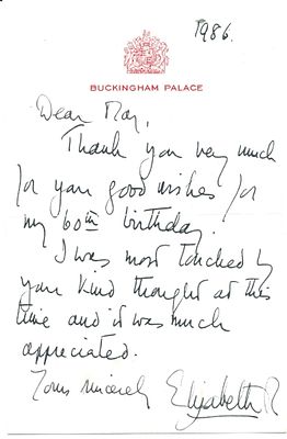 HISTORY - ELIZABETH II (1926 - 2022) - Autograph letter signed