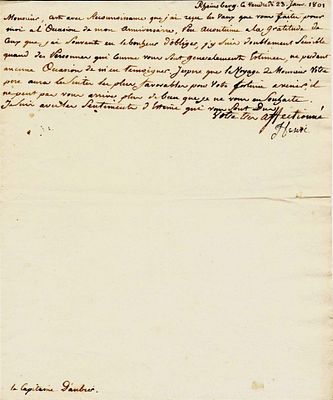 HISTORY - PRUSSIA Henry of (1726–1802) - Autograph letter signed