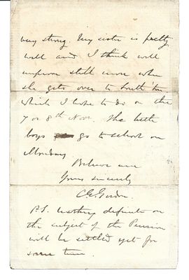 HISTORY - GORDON Charles (1833 - 1885) - Autograph letter signed