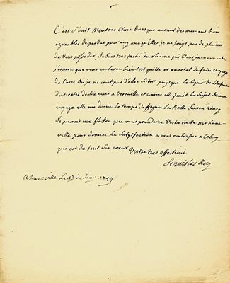 HISTORY - LESZCZYNSKI Stanislas (1677 - 1766) - Autograph letter signed