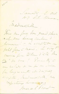 LITERATURE - PROUST Marcel (1871 - 1922) - Autograph letter signed
