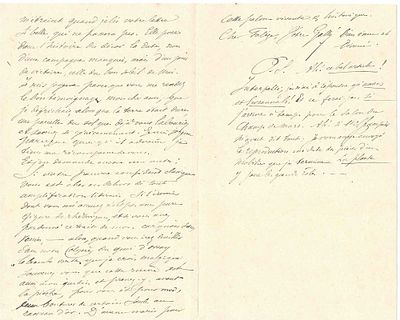 ART - GALLÉ Émile (1846 - 1904) - Autograph letter signed
