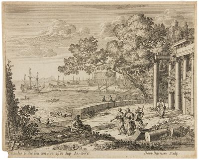 Barrière Dominique - Landscape with Mercury - Etching on paper (1668)