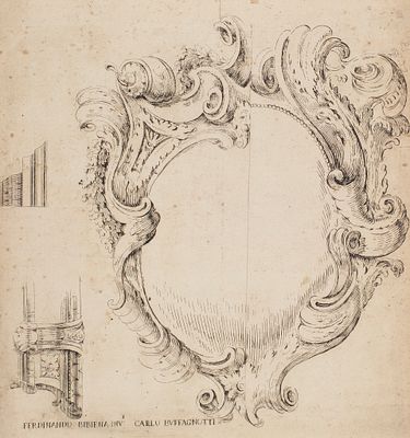 Bibbiena Ferdinando - Mirror - Etching on paper (16th Century)