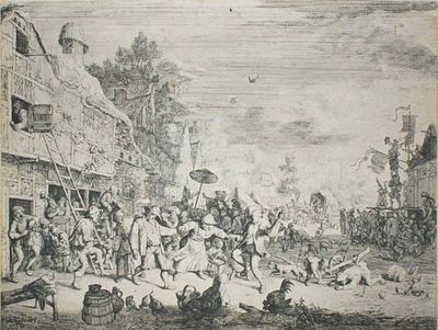 Dusart Cornelis - The Kermesse - Etching on paper (1685)