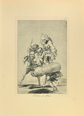 Goya Francisco - Unos á otros - Etching on paper (1881)