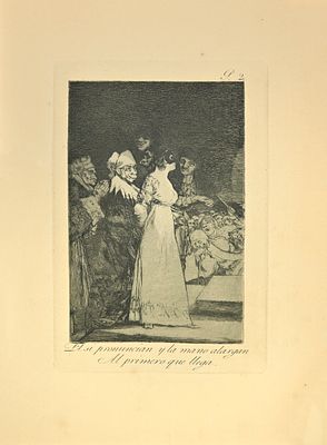 Goya Francisco - El si Pronuncian y la Mano Alargan - Etching on paper (1881)