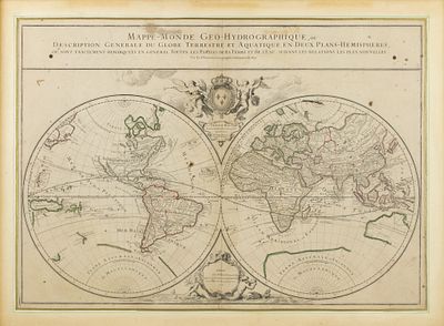 Jaillot Hubert Nicholas - World Map - Etching on copper (1719)