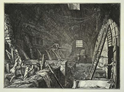 Piranesi Giovanni Battista - Dimostrazioni dell'Emissario del Lago Albano - Etching on paper (1762-64)