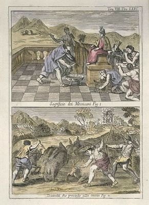 Pivati Gianfrancesco - Sacrifice Among the Mexicans - Etching on paper (1746/51)