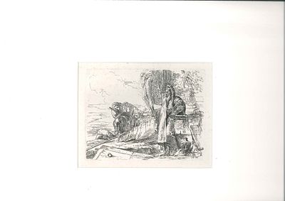 Tiepolo Giambattista - Filosofo in piedi e due Figure - Etching on paper (-)