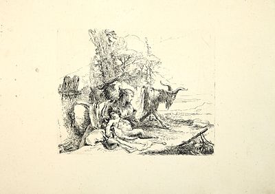 Tiepolo Giambattista - The Nynph and the Centaur - Etching on paper (1785)