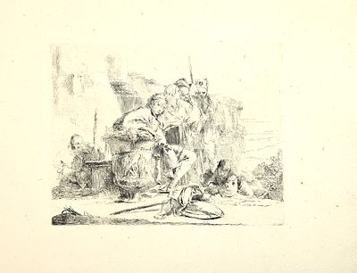 Tiepolo Giambattista - The Young Man Sitting - Etching on paper (1785)