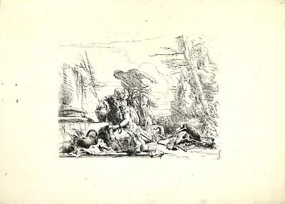 Tiepolo Giambattista - Chained Woman and Four Figures - Etching on paper (1785)