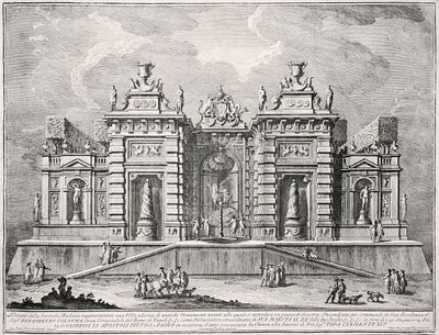 Vasi Giuseppe - Villa antica con scena di Giostra (Antique Villa with a Scene of Joust )
 - Etching on paper (1774)