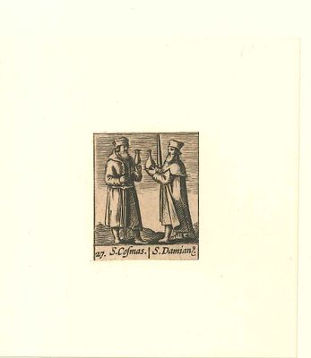 Verdussen Hieronymus - Saints Cosma et Damien - Etching on paper (1640)